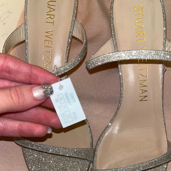 Stuart Weitzman size 8 sparkly heel sandals - Picture 2 of 6